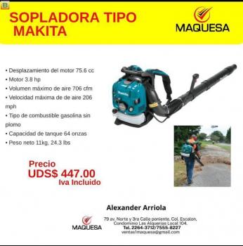 Sopladora JF tipo MAKITA a gasolina OFERTA $410.00 hasta el 30 de Septiembre